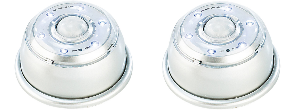 2x Lunartec LED Nachtlicht mit Bewegungsmelder