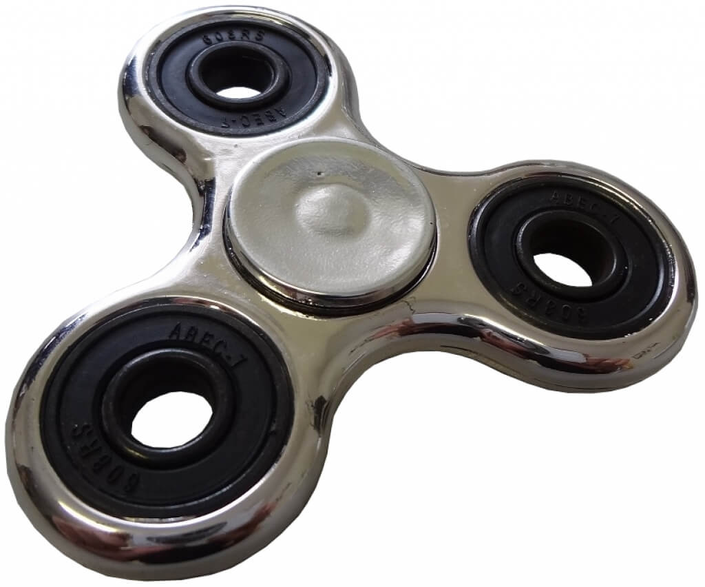 Fidget Finger Hand Spinner silberfarben