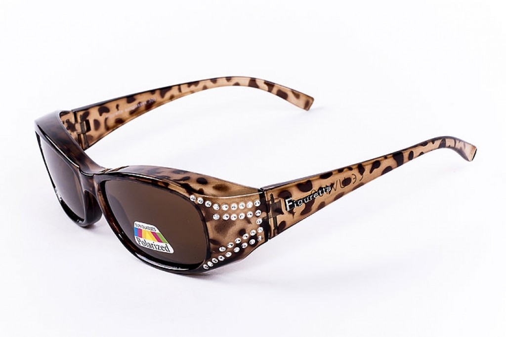 Figuretta Sonnenbrille Leoparden-Optik Strass