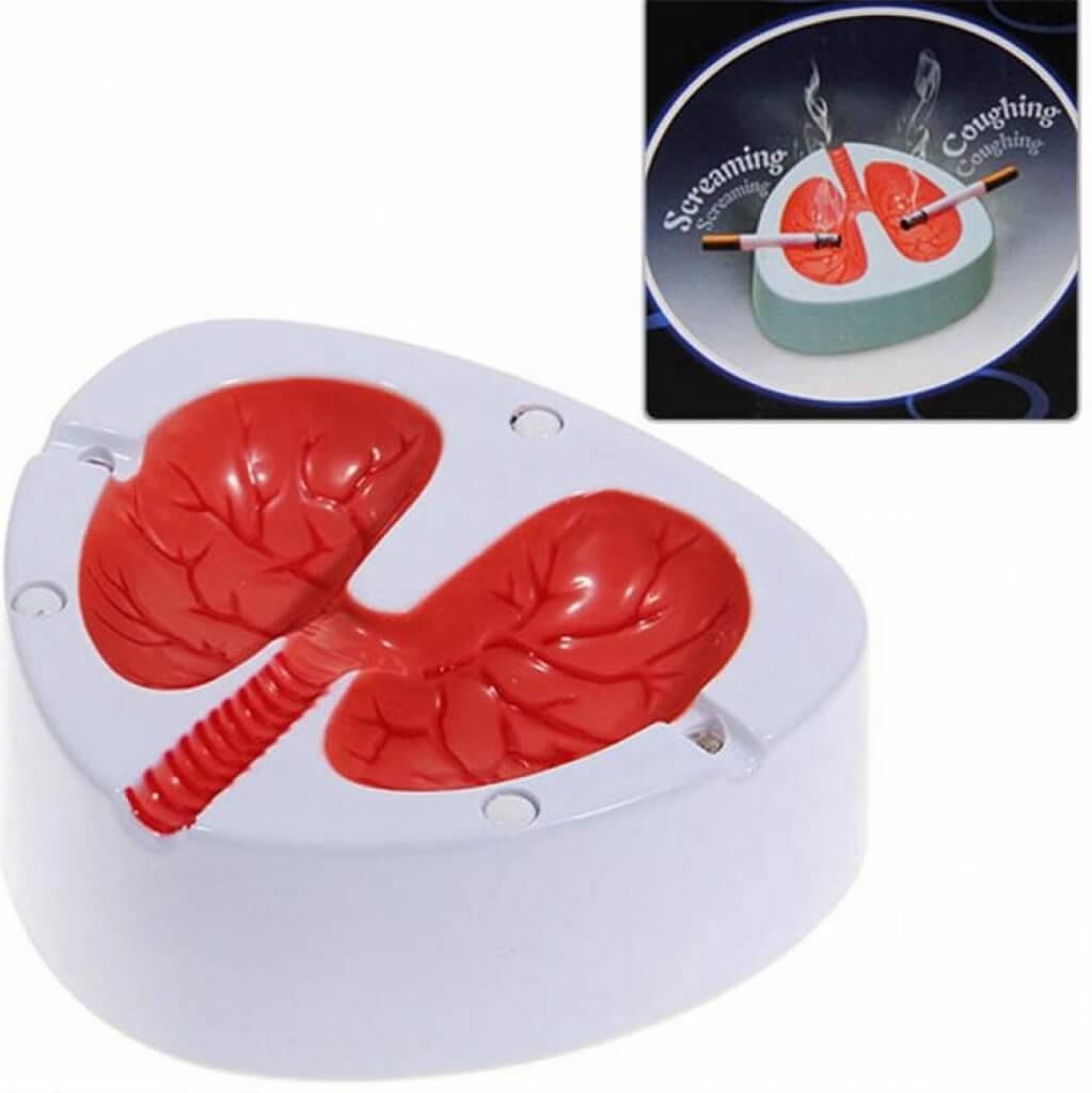 hustender Lungen Aschenbecher