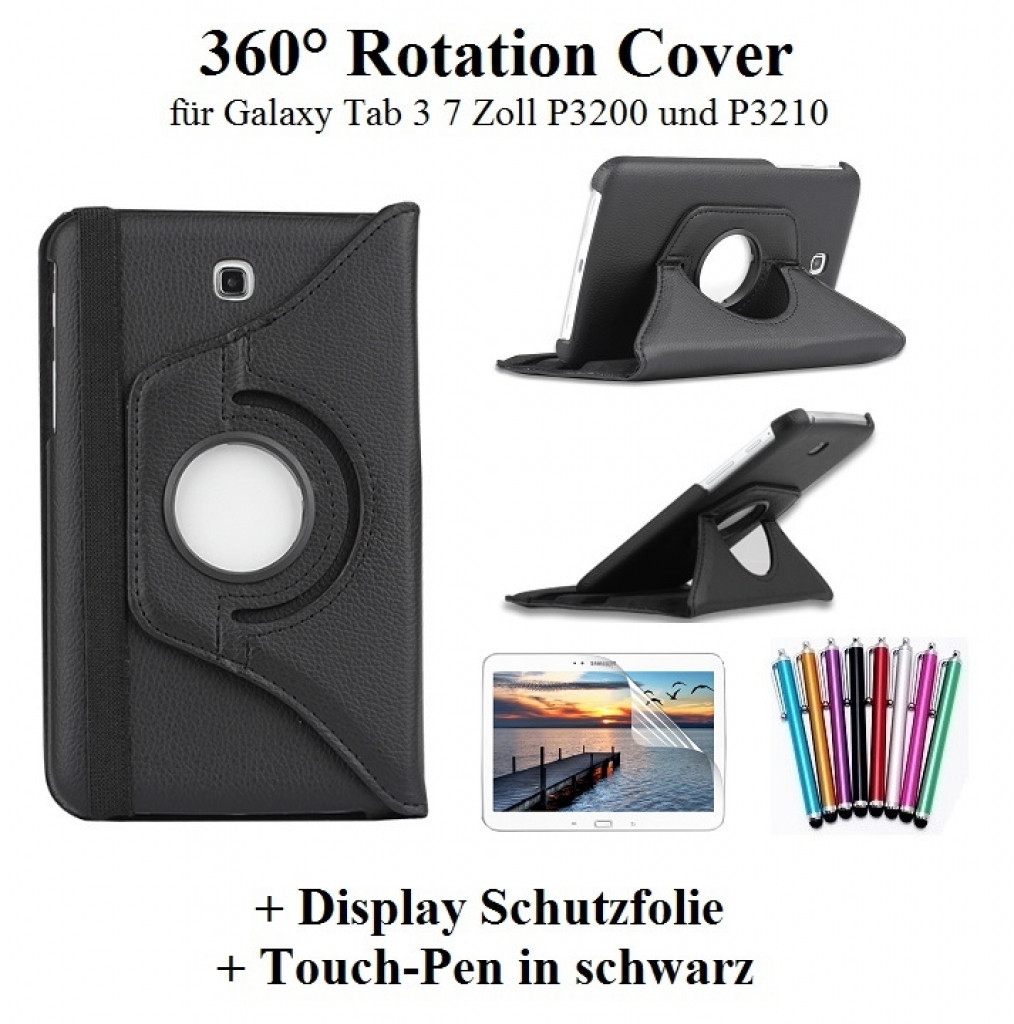 Edles 360 Grad Cover schwarz Samsung Galaxy