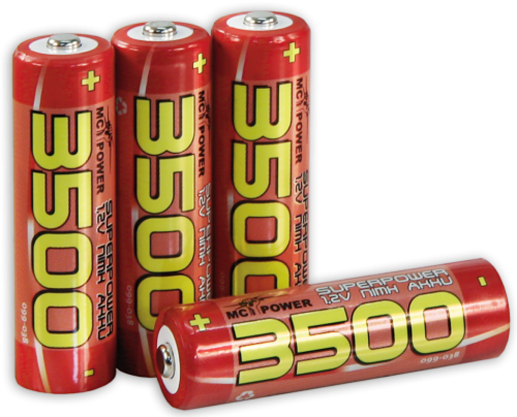 McPower Mignon Akku AA 4er Pack mit 3500 mAh Wiederaufladbar Batterien