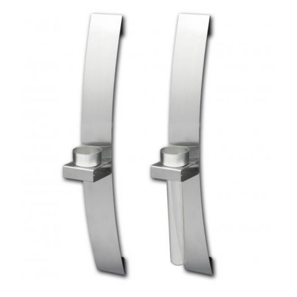 CHG Edelstahl Wandleuchter 2er Set