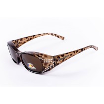 Figuretta Sonnenbrille Leoparden-Optik Strass