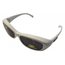 Figuretta Sonnenbrille weiß mit Strass Optik