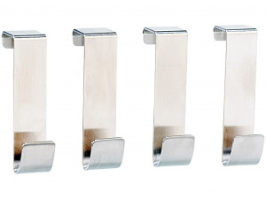 infactory universal Türhaken aus Edelstahl 4er-Set