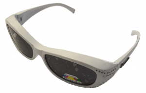 Figuretta Sonnenbrille weiß mit Strass Optik