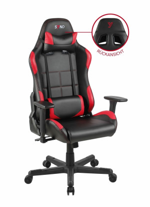 SYNO Gaming Chair Bürostuhl in rot schwarz