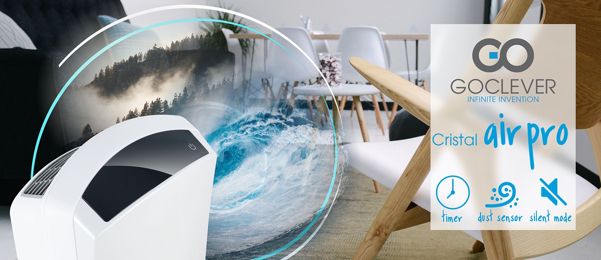 sorgt daf&uuml;r, dass die Luft im Raum, in dem der Luftreiniger arbeitet, absolut sauber ist. F&uuml;r die volle Reinigung haben beinhaltet das Ger&auml;t die Funktion der ionisierenden Lufterfrischung und Ozon-Desinfektion. 