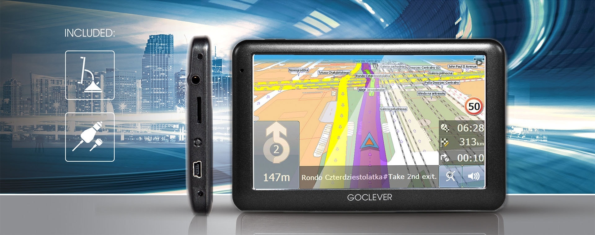 verf&uuml;gt &uuml;ber ein gro&szlig;es 5" Zoll / 12,7 cm Touchscreen- Display, eine pr&auml;zise Bedienung der Detailkarte, mehrsprachige Navigation, einfach zu bedienende Schnittstellen, Musik-Player und Video-Viewer. Das automatische Ein- und Ausschalten des Ger&auml;ts steigert den Komfort. 