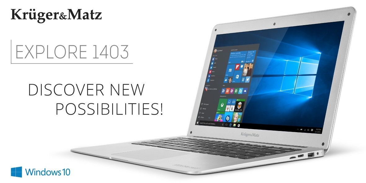 Krüger & Matz KM1403 Explore Ultrabook silberfarben mit 14Zoll FullHD Display, Intel Atom QuadCore Prozessor, 4GB Ram, 32GB Flash und vorinstalliertem Windows 10 Krüger & Matz KM1403 Explore Ultrabook silberfarben mit 14Zoll FullHD Display, Intel Atom QuadCore Prozessor, 4GB Ram, 32GB Flash und vorinstalliertem Windows 10