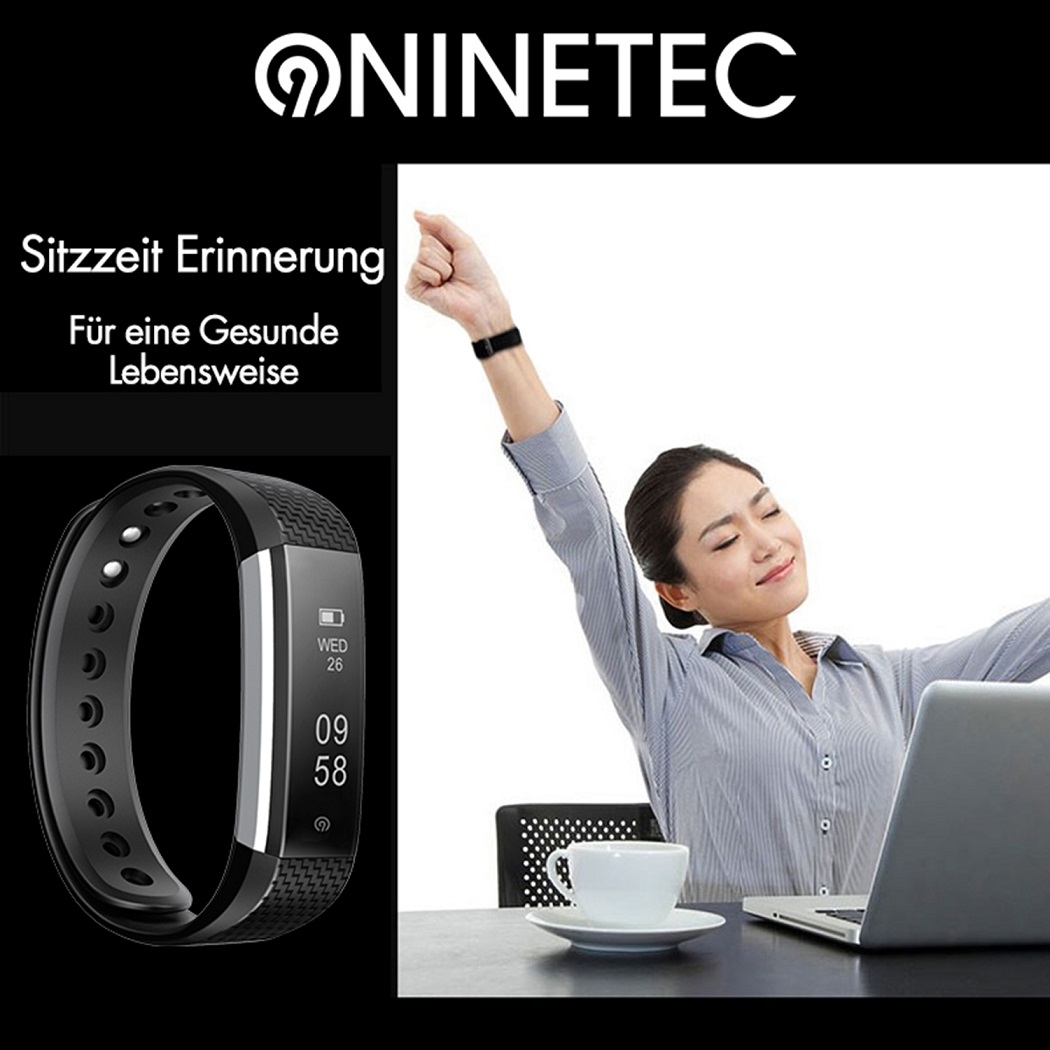 Zusätzlich verfügt der NINETEC Fitnesstracker F3HR über einen integrierten USB-Anschluss - dieser sorgt für ein stressfreies Laden ohne lästige Kabelsuche. 